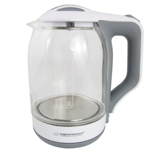 Kedel Esperanza EKK025W Hvid Glas Plastik 1500 W 1,7 L