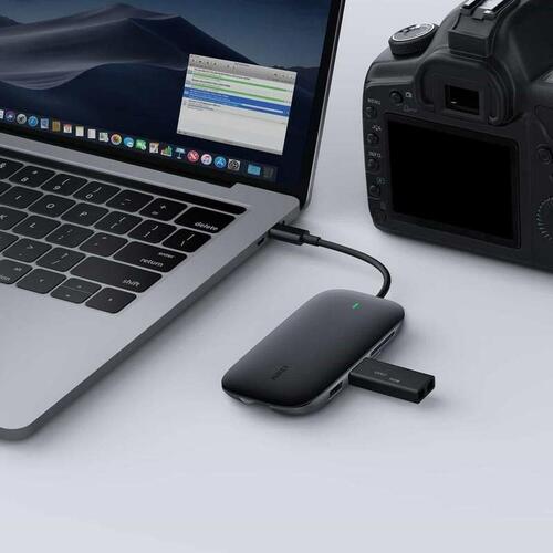 USB Hub Aukey CB-C71 Sort 100 W