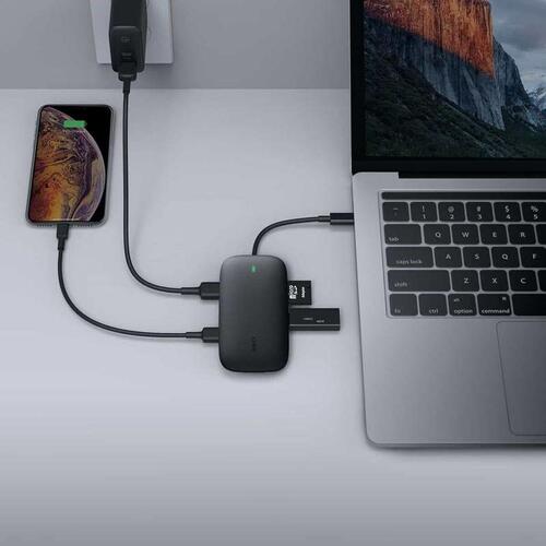 USB Hub Aukey CB-C71 Sort 100 W