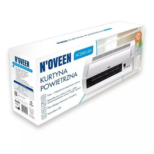 Vægkeramisk Dobbeltvarmeapparat N'oveen HC2000 Hvid 2000 W