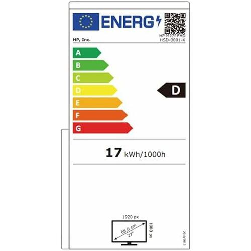 Skærm Hewlett Packard M27f 27" IPS LCD Flicker free 75 Hz 50-60 Hz