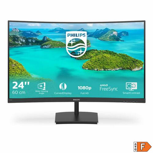 Skærm Philips 241E1SCA/00 FHD LCD 23,6" LED VA LCD Flicker free 50-60 Hz