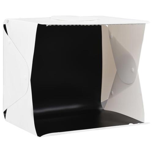 Foldbar lyskasse til fotostudie 40 x 34 x 37 cm plastik hvid