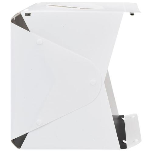 Foldbar lyskasse til fotostudie 40 x 34 x 37 cm plastik hvid