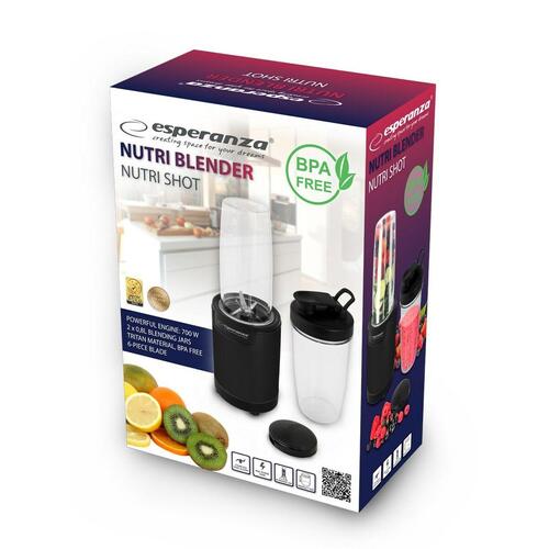 Blender Esperanza Sort 700 W