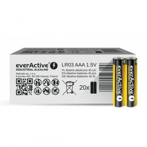 EverActive LR03 AAA 1,5 V alkaliske batterier - 40 stk.