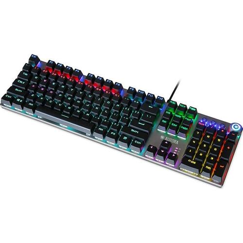 Tastatur Ibox AURORA K-3 Sort/Sølvfarvet Sølvfarvet QWERTY