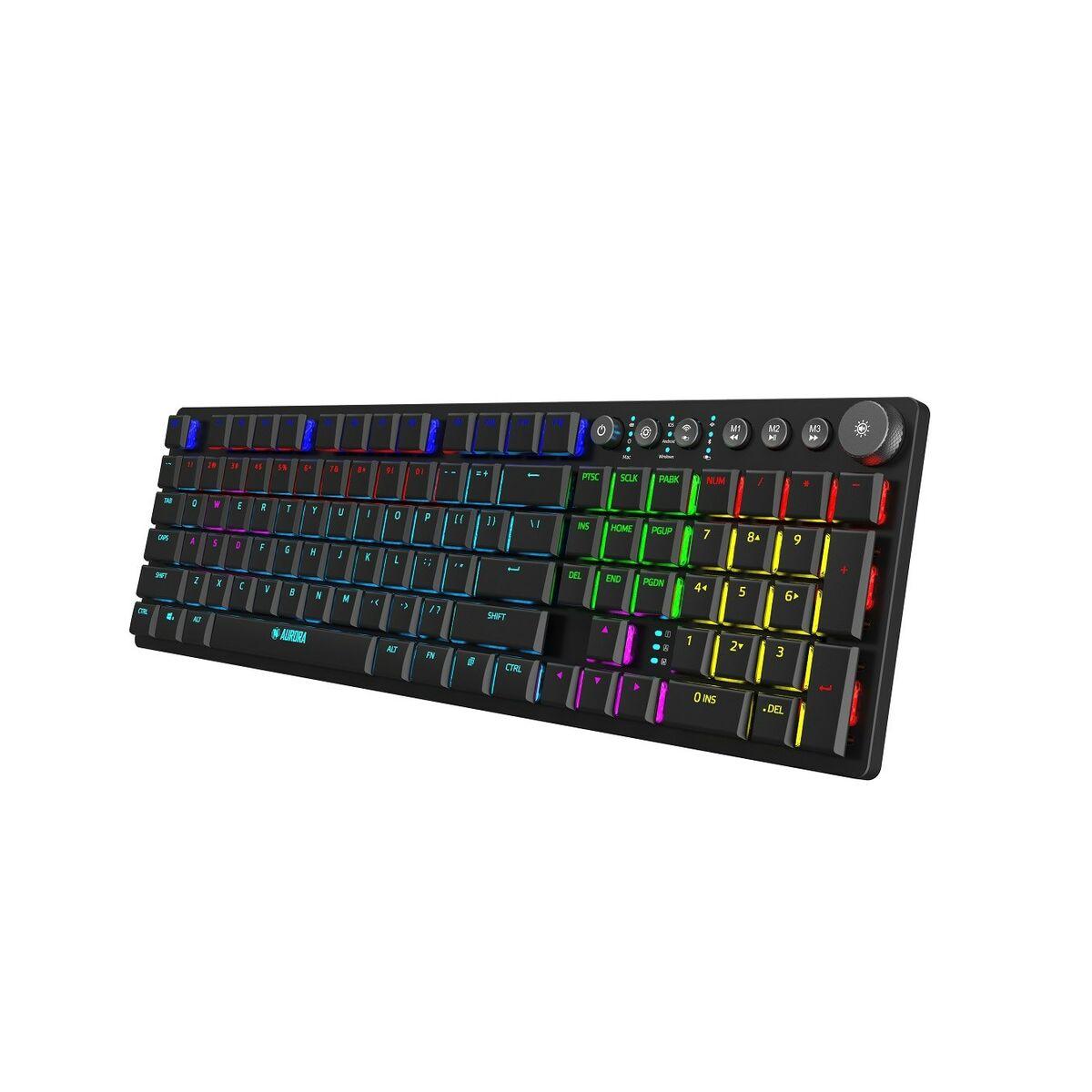 Tastatur Ibox AURORA K-6 Sort Engelsk QWERTY