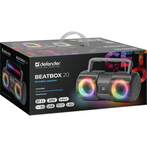Transportable Bluetooth-højttalere Defender BEATBOX 20 Sort