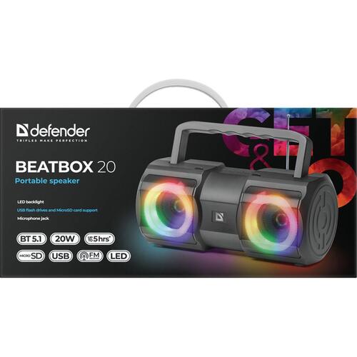 Transportable Bluetooth-højttalere Defender BEATBOX 20 Sort