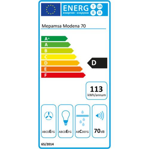 Konventions-emhætte Mepamsa Modena 70 cm Sølvfarvet Stål 400 m3/h