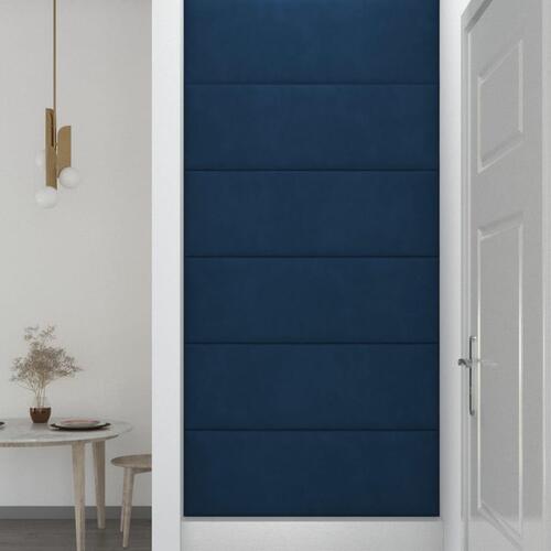 Vægpaneler 12 stk. 90x30 cm 3,24 m² fløjl blå