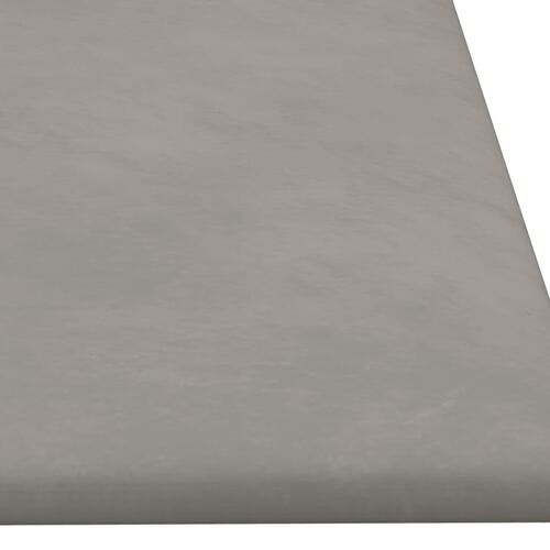 Vægpaneler 12 stk. 90x30 cm 3,24 m² fløjl lysegrå