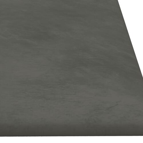 Vægpaneler 12 stk. 90x30 cm 3,24 m² fløjl mørkegrå
