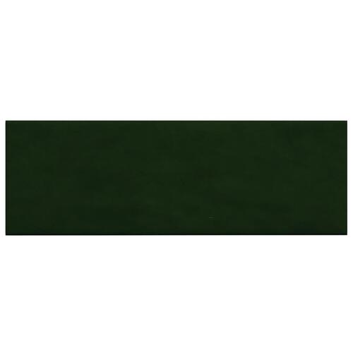 Vægpaneler 12 stk. 90x30 cm 3,24 m² fløjl mørkegrøn