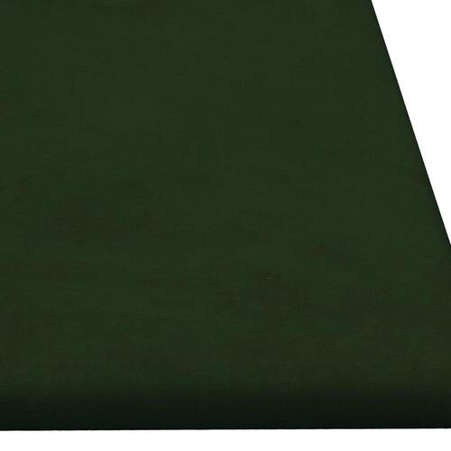 Vægpaneler 12 stk. 90x30 cm 3,24 m² fløjl mørkegrøn