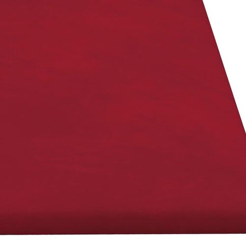 Vægpaneler 12 stk. 90x30 cm 3,24 m² fløjl vinrød