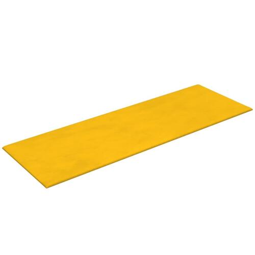 Vægpaneler 12 stk. 90x30 cm 3,24 m² fløjl gul