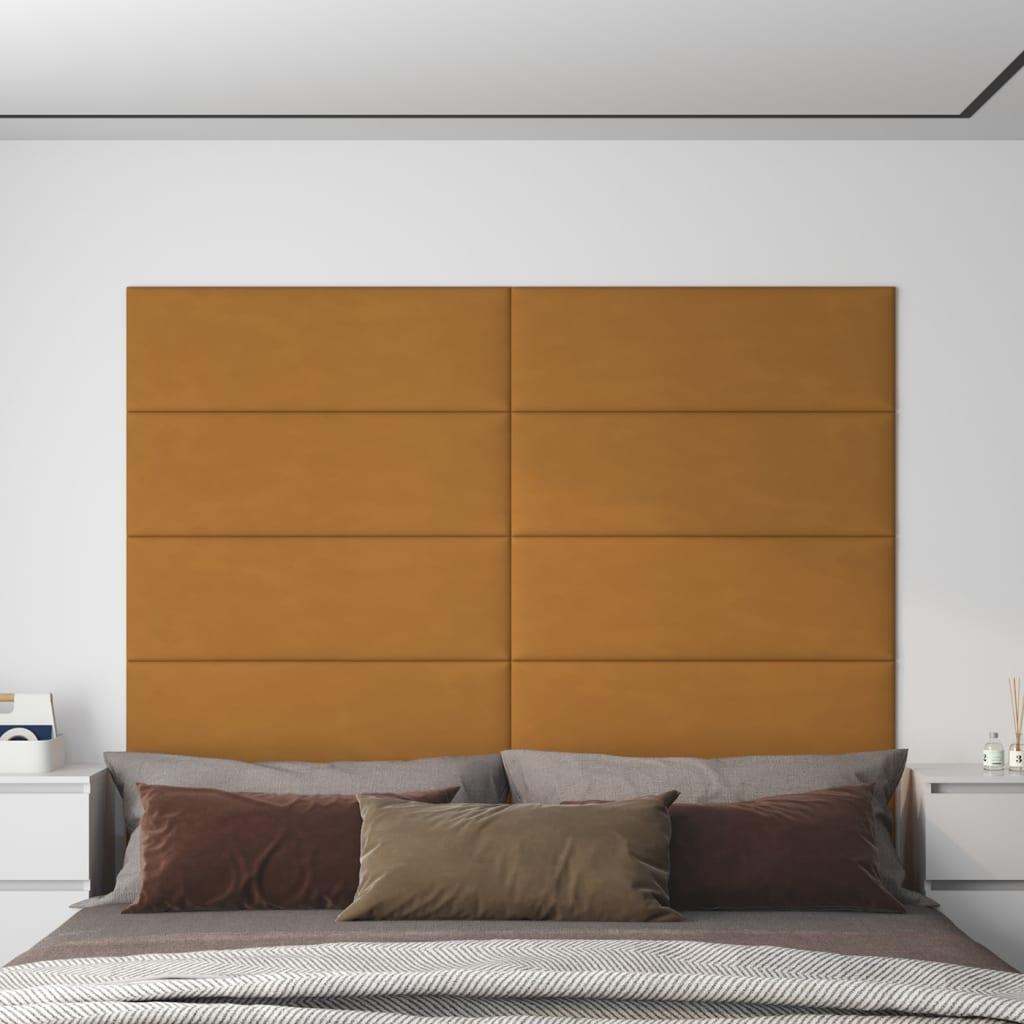 Vægpaneler 12 stk. 90x30 cm 3,24 m² fløjl brun