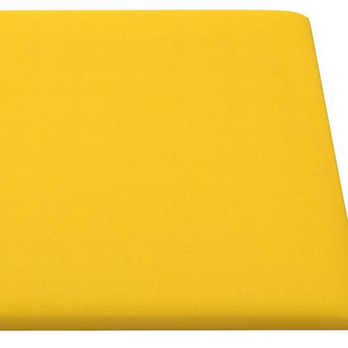 Vægpaneler 12 stk. 90x15 cm 1,62 m² fløjl gul