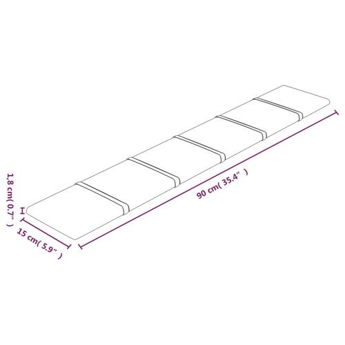 Vægpaneler 12 stk. 90x15 cm 1,62 m² fløjl lyserød
