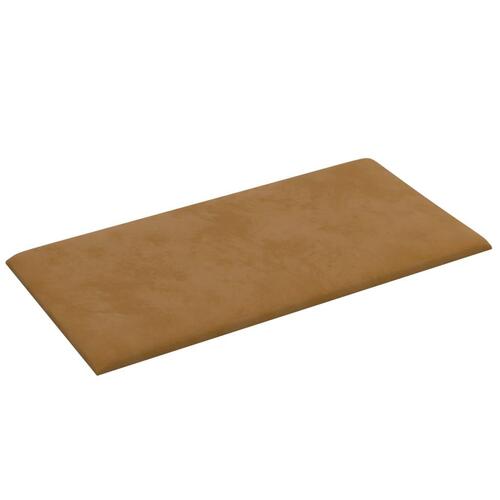 Vægpaneler 12 stk. 60x30 cm 2,16 m² fløjl brun