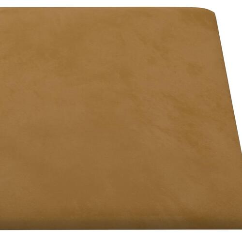Vægpaneler 12 stk. 60x30 cm 2,16 m² fløjl brun