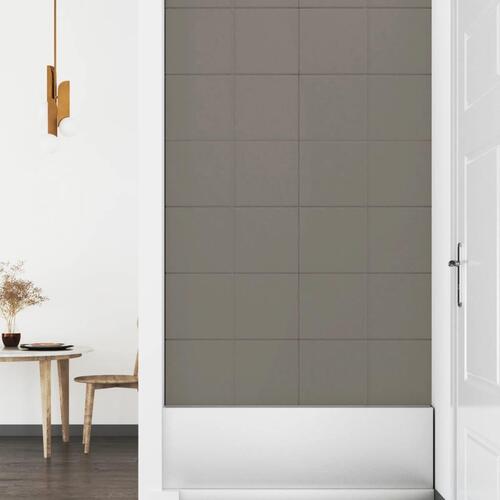 Vægpaneler 12 stk. 60x30 cm 2,16 m² fløjl lysegrå