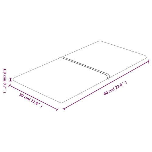 Vægpaneler 12 stk. 60x30 cm 2,16 m² fløjl gul