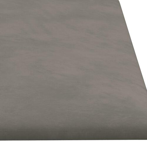 Vægpaneler 12 stk. 60x15 cm 1,08 m² fløjl lysegrå