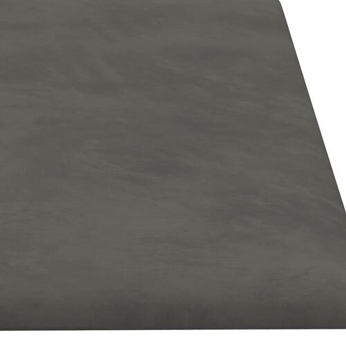 Vægpaneler 12 stk. 60x15 cm 1,08 m² fløjl mørkegrå