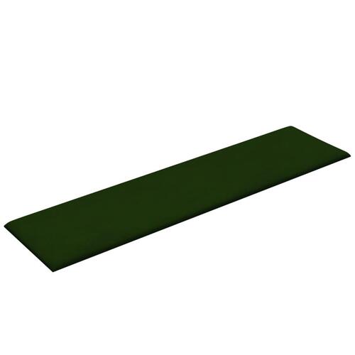 Vægpaneler 12 stk. 60x15 cm 1,08 m² fløjl mørkegrøn