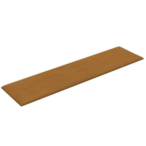 Vægpaneler 12 stk. 60x15 cm 1,08 m² fløjl brun