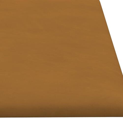 Vægpaneler 12 stk. 60x15 cm 1,08 m² fløjl brun