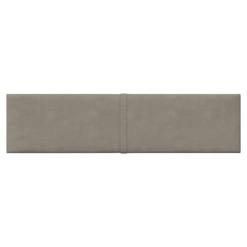 Vægpaneler 12 stk. 60x15 cm 1,08 m² fløjl lysegrå