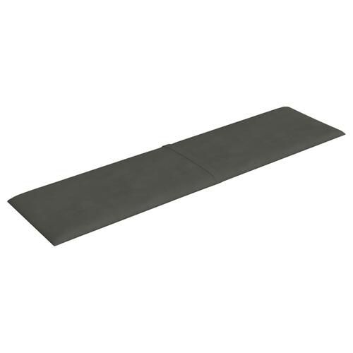 Vægpaneler 12 stk. 60x15 cm 1,08 m² fløjl mørkegrå