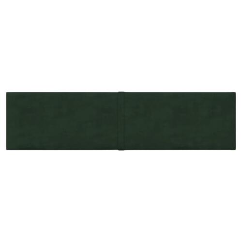 Vægpaneler 12 stk. 60x15 cm 1,08 m² fløjl mørkegrøn