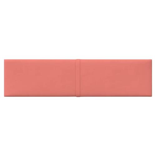 Vægpaneler 12 stk. 60x15 cm 1,08 m² fløjl lyserød