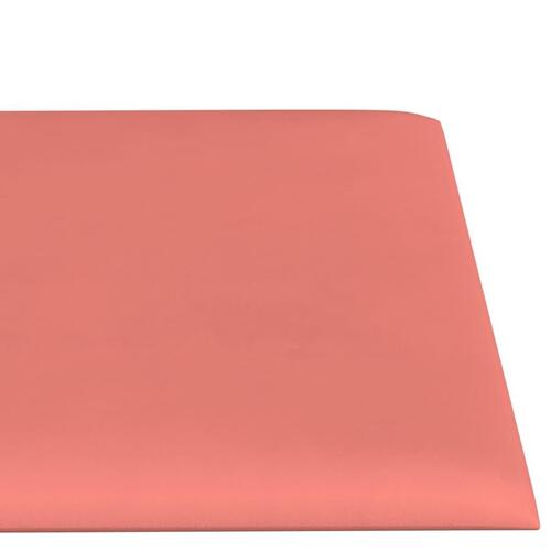 Vægpaneler 12 stk. 60x15 cm 1,08 m² fløjl lyserød
