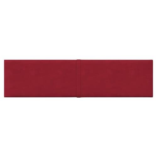 Vægpaneler 12 stk. 60x15 cm 1,08 m² fløjl vinrød