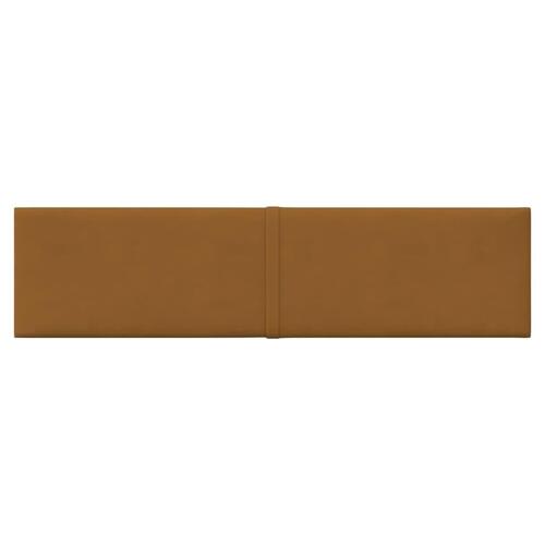 Vægpaneler 12 stk. 60x15 cm 1,08 m² fløjl brun
