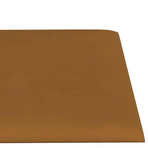 Vægpaneler 12 stk. 60x15 cm 1,08 m² fløjl brun