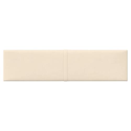 Vægpaneler 12 stk. 60x15 cm 1,08 m² fløjl cremefarvet