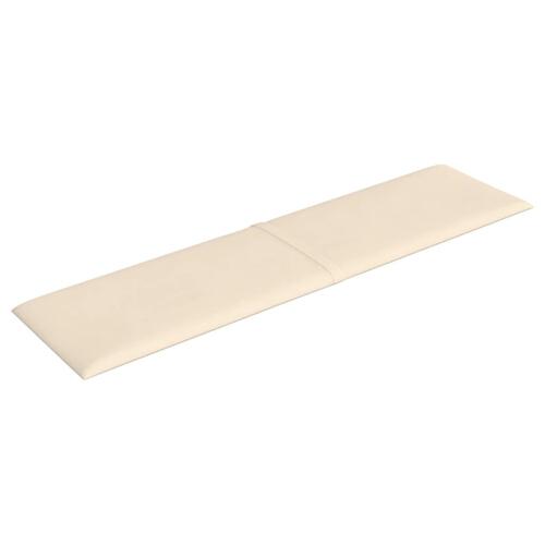 Vægpaneler 12 stk. 60x15 cm 1,08 m² fløjl cremefarvet
