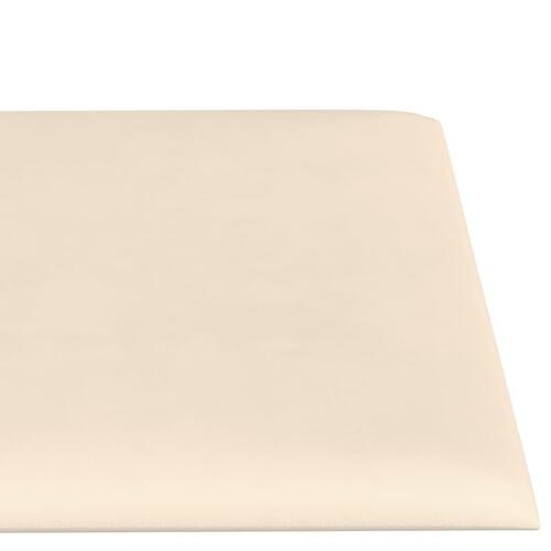 Vægpaneler 12 stk. 60x15 cm 1,08 m² fløjl cremefarvet
