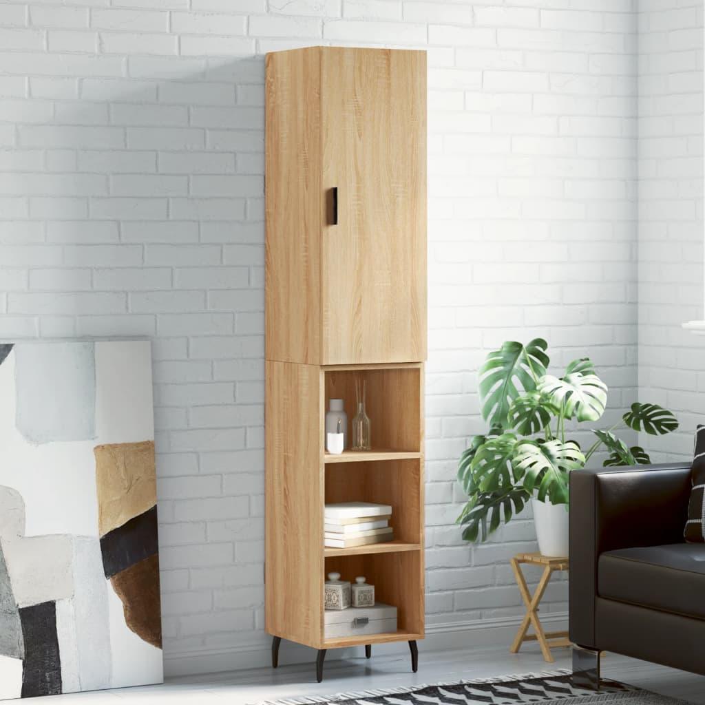 Højskab 34,5×34×180 cm i konstrueret træ - sonoma-eg billede