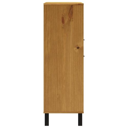 Skab med glaslåge FLAM 92x40x122,5 cm massivt fyrretræ