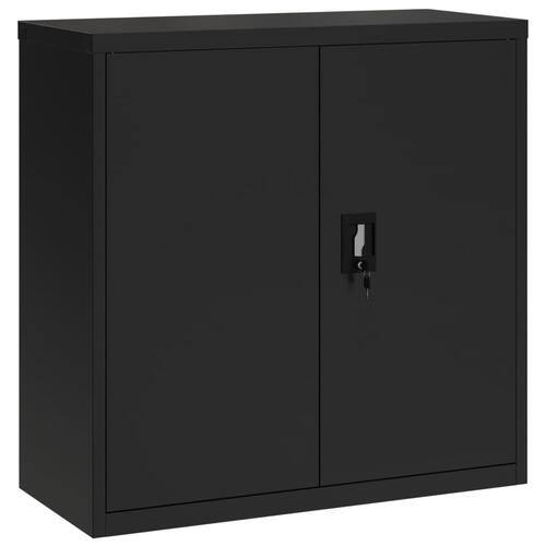 Arkivskab 90x40x90 cm stål sort