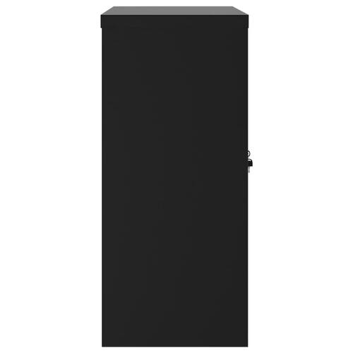 Arkivskab 90x40x90 cm stål sort