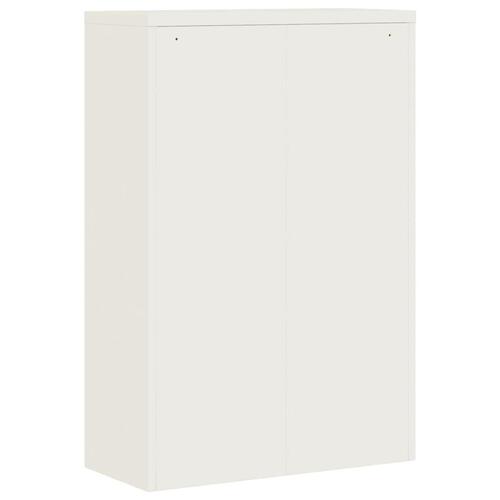 Arkivskab 90x40x140 cm stål hvid
